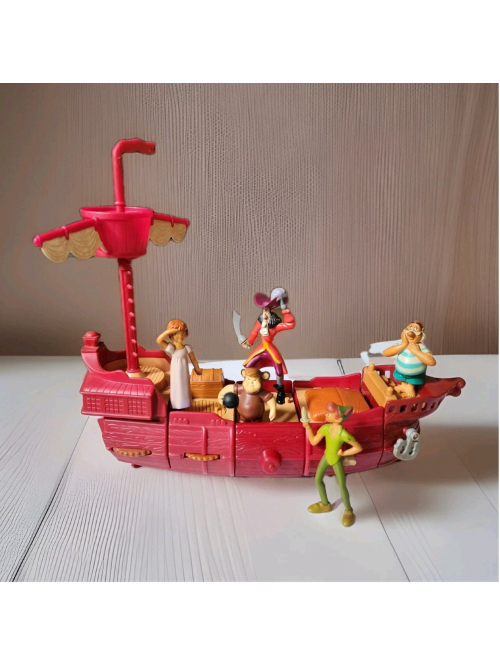 DISNEY McDonalds Peter Pan Pirate Ship PVC Figure 2002 Happy Meal 11 pc Complete